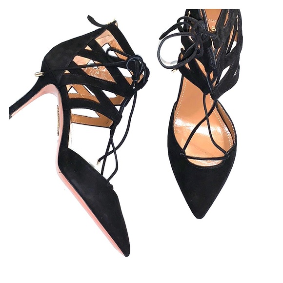 Aquazzura Shoes - 🎁 Brand New Aquazzura Belgravia Black Suede Heels